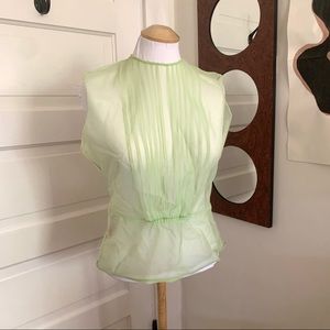 Chiffon Sheer Button Top
